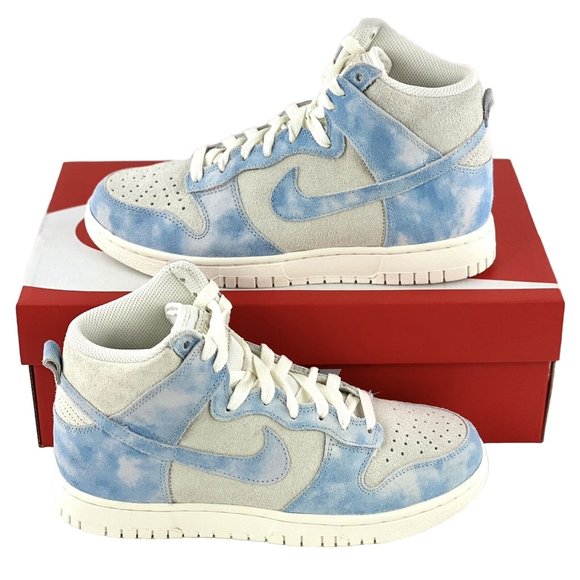 Nike Shoes - Nike Dunk High SE Clouds Women's Sneakers Shoes Blue White FD0882-400